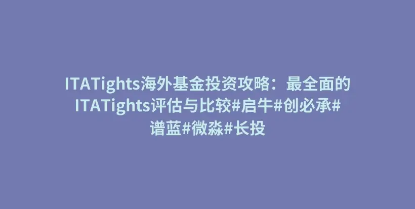 ITATights海外基金投资攻略：最全面的ITATights评估与比较#启牛#创必承#谱蓝#微淼#长投插图