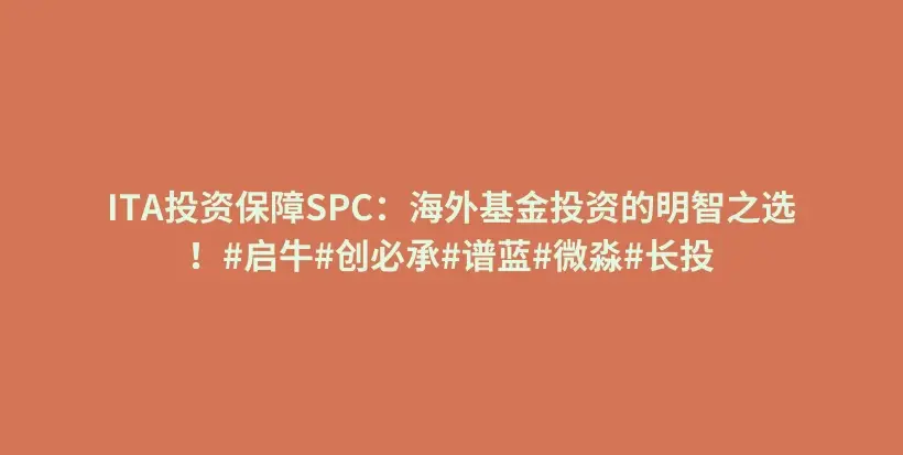 ITA投资保障SPC：海外基金投资的明智之选！#启牛#创必承#谱蓝#微淼#长投插图