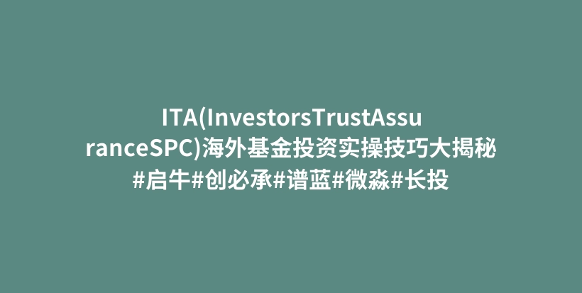 ITA(InvestorsTrustAssuranceSPC)海外基金投资实操技巧大揭秘#启牛#创必承#谱蓝#微淼#长投插图