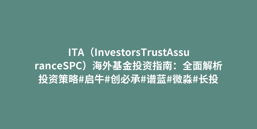 ITA（InvestorsTrustAssuranceSPC）海外基金投资指南：全面解析投资策略#启牛#创必承#谱蓝#微淼#长投插图